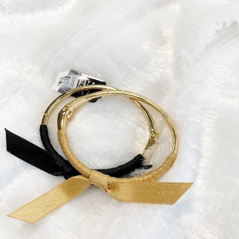 INC gold tone bangle bracelets 2 piece